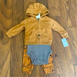 🐻 Cute Bear 3 Piece Outfit for 9M